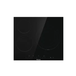 Table de cuisson vitrocéramique 60cm 3 feux 5700w noir - E6322C