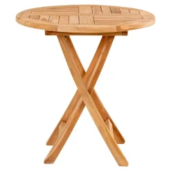 Table de jardin en teck OVIEDO Ø 70 cm