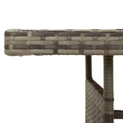 Table de jardin Gris 160x70x72 cm Resine tressee et acacia