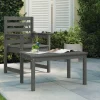 Table de jardin gris 82,5x50,5x45 cm bois massif de pin