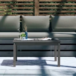 Table de jardin gris 82,5x50,5x45 cm bois massif de pin