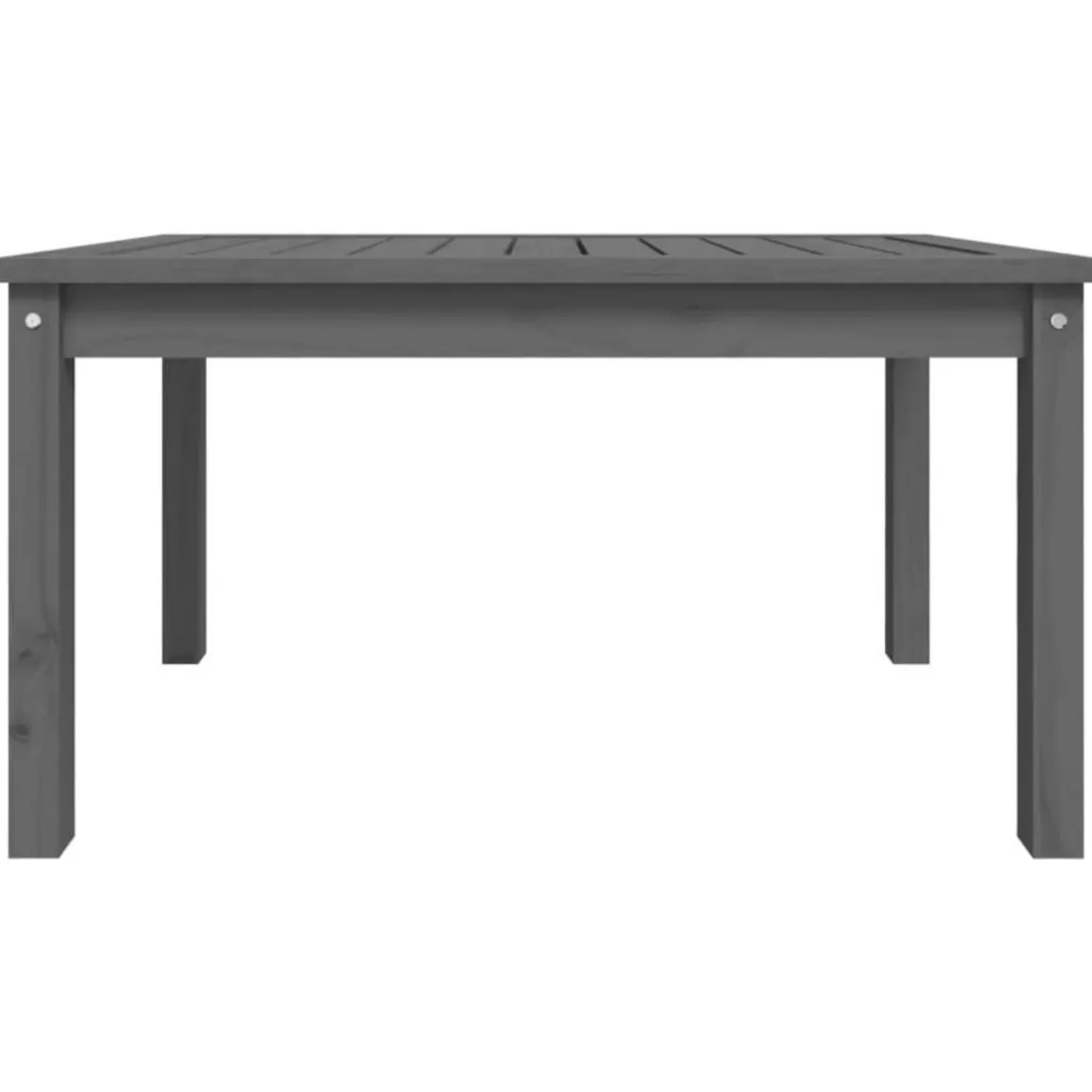 Table de jardin gris 82,5x50,5x45 cm bois massif de pin