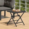 Table de jardin pliable anthracite 38x38x38 cm Treillis d'acier