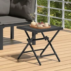 Table de jardin pliable anthracite 38x38x38 cm Treillis d'acier