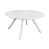 Table de jardin ronde Seven en aluminium - blanc 150 cm