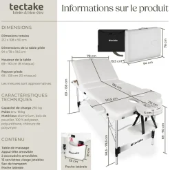 Table de massage pliable KO TAO