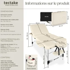 Table de massage pliable KO TAO