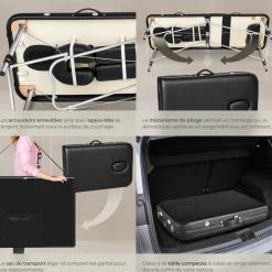 Table de massage pliante à 3 zones