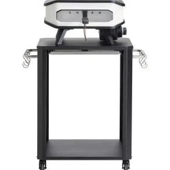 Table d'extérieur pour four à pizza - Planche à découper en acier inoxydable - Noir