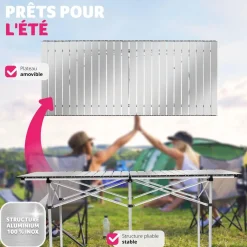 Table pliante 140 x 70 x 70 cm