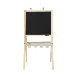 Tableau double face en bois pour enfant. craie et tableau blanc avec accessoires fournis