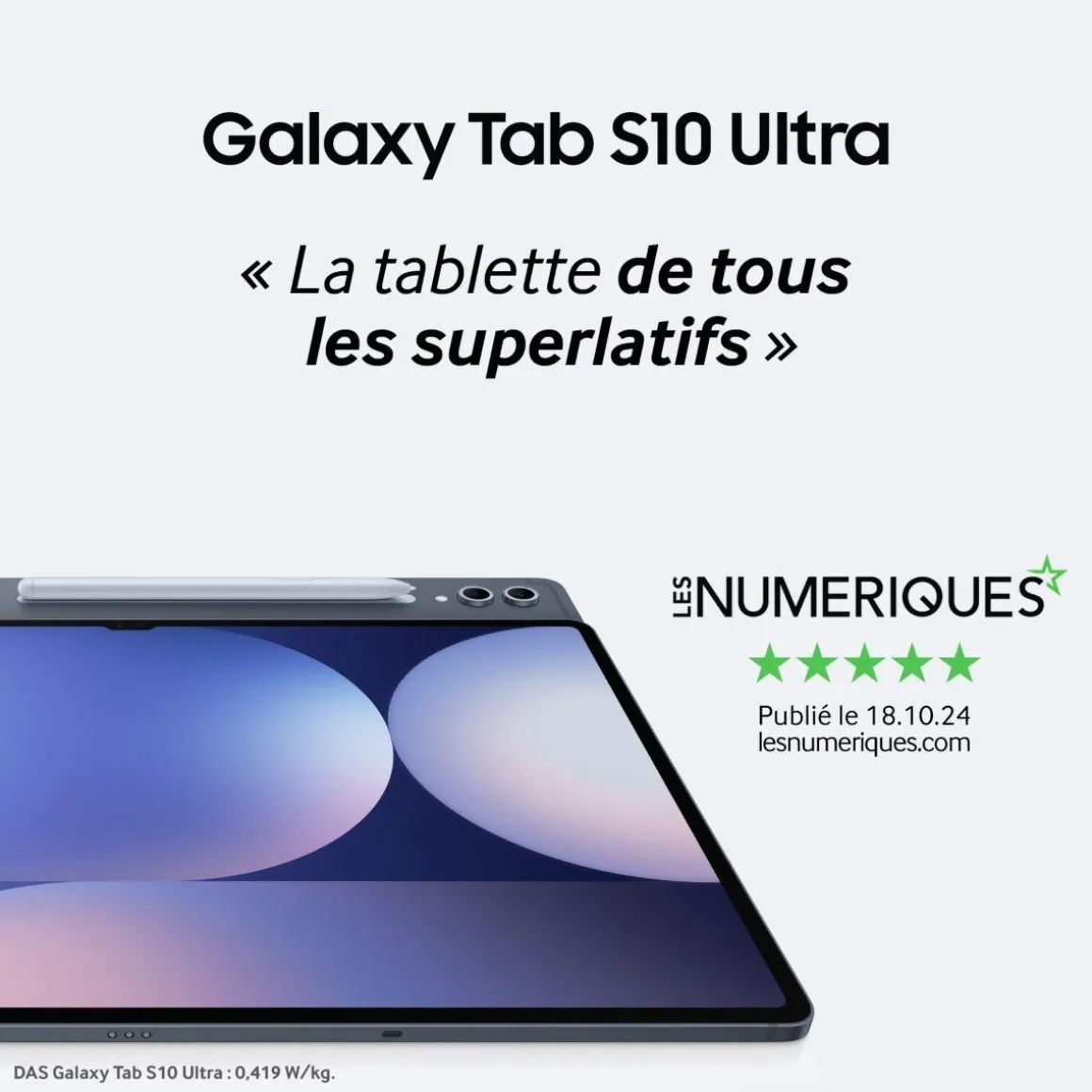 Tablette Android Galaxy Tab S10Ultra 14.6 512Go Gris