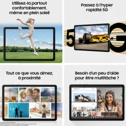 Tablette Android Galaxy Tab A9+ 128Go 5G Gris Anthracite