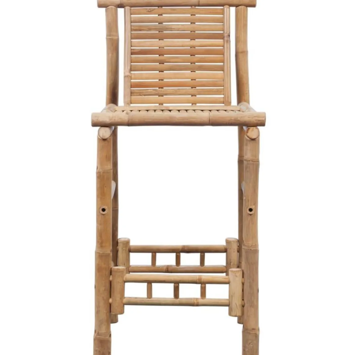 Tabourets de bar lot de 2 bambou