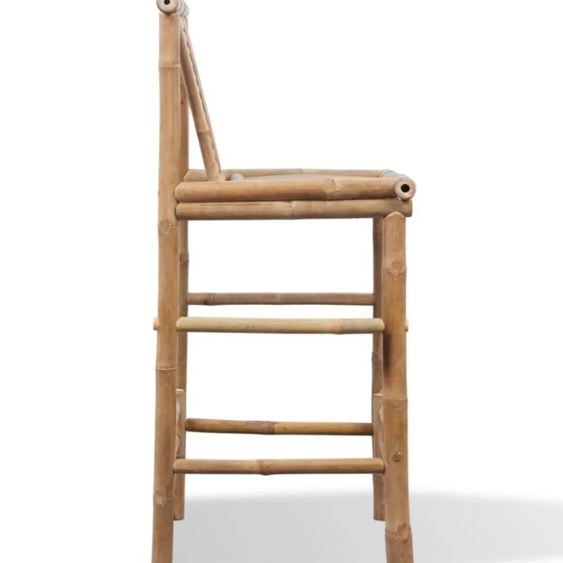 Tabourets de bar lot de 2 bambou