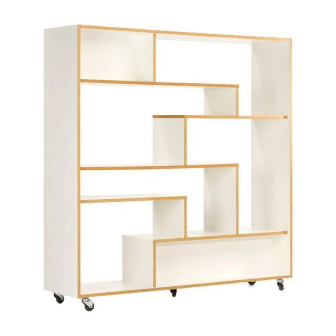 Étagère Bibliothèque Design Southbury 143cm Chêne & Blanc