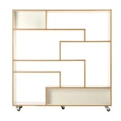 Étagère Bibliothèque Design Southbury 143cm Chêne & Blanc