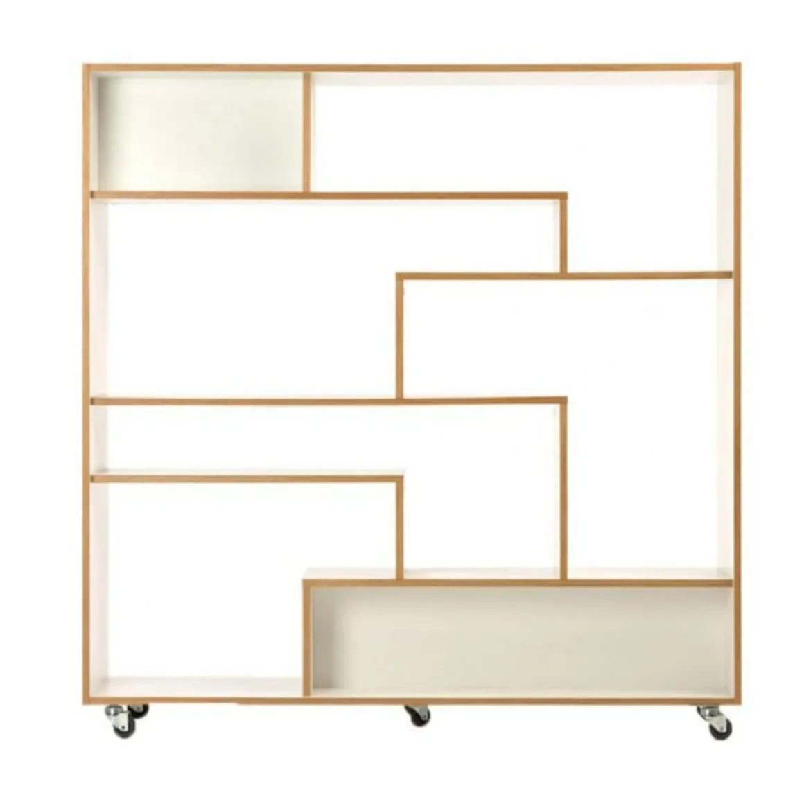 Étagère Bibliothèque Design Southbury 143cm Chêne & Blanc