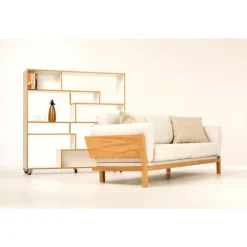 Étagère Bibliothèque Design Southbury 143cm Chêne & Blanc