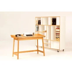Étagère Bibliothèque Design Southbury 143cm Chêne & Blanc