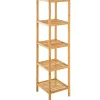 Étagère en Bambou 5 niveaux 33x33x141cm