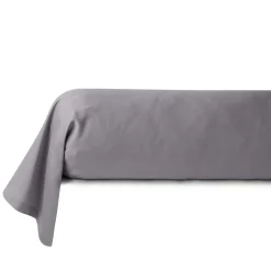 Taie d'oreiller unie en satin de coton