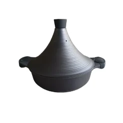 Tajine 32cm fonte d'aluminium noir revêtement anti-adhérent