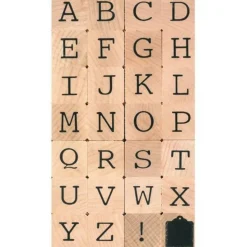 Tampons bois - Alphabet en majuscules