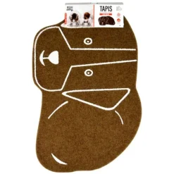 Tapis de Repas pour Chien Feutrine 60cm Naturel