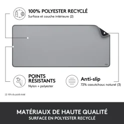 Tapis de souris BUREAU - Gris