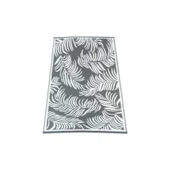 Tapis extérieur - 120x180cm - Blanc et gris - HAWAI