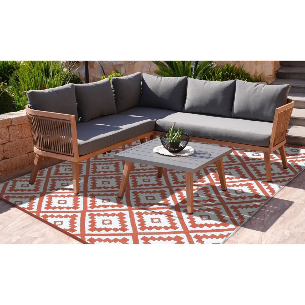 Tapis extérieur - 160x240cm - Terracotta - VAHINE