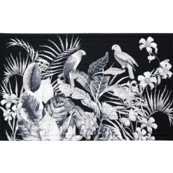 Tapis Relief Imprimé Exotic Paradise 45x75cm Bleu