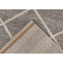 Tapis Tissé Graphique Rhombus II Beige & Marron