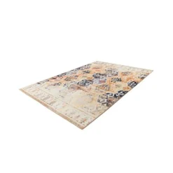 Tapis Tissé Rétro à Poils Courts Saphira Beige