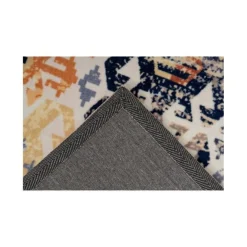 Tapis Tissé Rétro à Poils Courts Saphira Beige