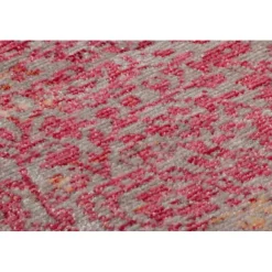 Tapis Vintage à Poils Courts Antigua Orange & Rouge