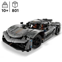 Technic 42173 - Hypercar Koenigsegg Jesko Absolut Grise - Set de Construction - Véhicule pour Enfants - Maquette à Construire