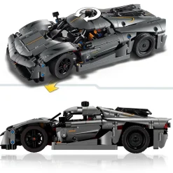Technic 42173 - Hypercar Koenigsegg Jesko Absolut Grise - Set de Construction - Véhicule pour Enfants - Maquette à Construire