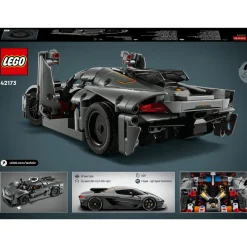 Technic 42173 - Hypercar Koenigsegg Jesko Absolut Grise - Set de Construction - Véhicule pour Enfants - Maquette à Construire