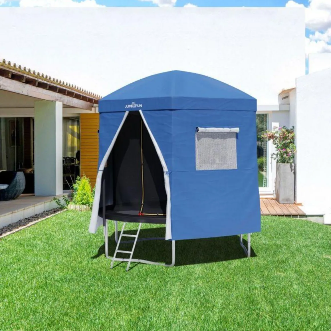 Tente cabane pour trampoline 8FT-244cm - Bleu