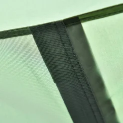 Tente de camping 4-5 personnes montage instantanée pop-up 2 portes enroulables 4 fenêtres dim. 2,63L x 2,2l x 1,23H m fibre verre polyester PE vert gris