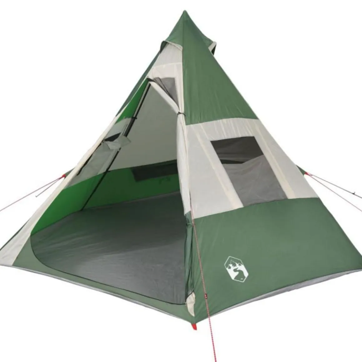 Tente de camping tipi 7 personnes vert imperméable