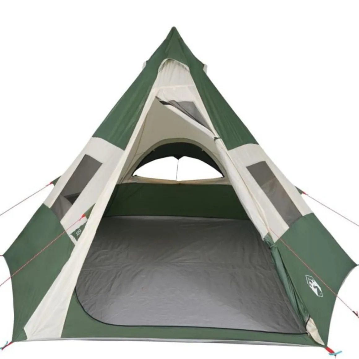 Tente de camping tipi 7 personnes vert imperméable