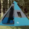 Tente de camping tipi 7 personnes bleu imperméable