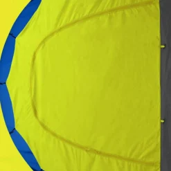 Tente de camping tissu 9 personnes bleu et jaune