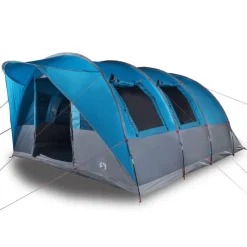 Tente de camping tunnel 5 personnes bleu imperméable