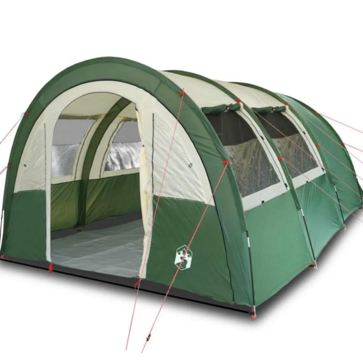 Tente de camping tunnel 4 personnes vert imperméable