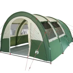 Tente de camping tunnel 4 personnes vert imperméable