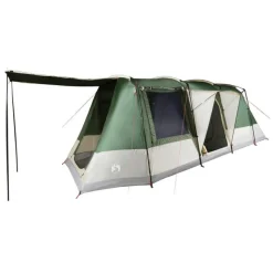 Tente de camping tunnel 4 personnes vert imperméable